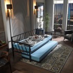 Unimet Glory Yavrulu Karyola Tek-Çift Kişilik Modern Metal Karyola 90 x 200 cm Siyah