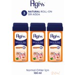 Agiss Roll-On Sir Ağda Natural 100 ml  x 3 Adet