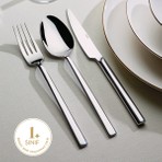 Nehir Dalyan 18 Parça 6 Kişilik Çatal Kaşık Bıçak Takımı Modern Desen ve Ergonomik Kullanım