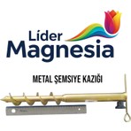 Plaj & Bahçe 40+4 cm Metal Şemsiye Kazığı Sarı 44 cm
