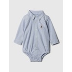 Gap Bebek Açık Mavi Brannan Bear İşlemeli Oxford Bodysuit