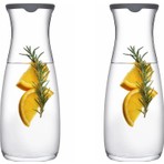 Elite 43813 Amphora Sürahi - 2 Li Cam Karaf Başucu Sürahisi Meşrubat Şişesi 1180 cc Gri 1 Adet
