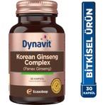 Dynavit Korean Ginseng Complex (Panax Ginseng) 30 Bitkisel Kapsül - Panax Ginseng, Ginkgo Biloba, L-Arjinin