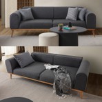 Edsy Home Rebull 3'lü Koltuk Antrasit