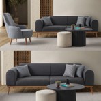 Edsy Home Rebull 3+1 Koltuk Takımı  Antrasit