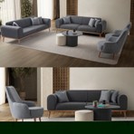 Edsy Home Rebull 3+3+1+1 Koltuk Takımı Antrasit
