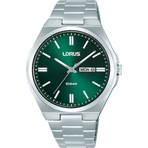Lorus RH395AX-9 Erkek Kol Saati Gümüş Çelik Kasa 10 ATM Suya Dayanıklı Yeşil Kadran