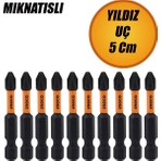 10 Adet Mıknatıslı Matkap Bits Uç Ph2 50 mm Vida Sökme 5 cm Yıldız Matkap Vidalama Ucu S2 Çeliği