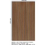 Mdf Ahşap Akustik Duvar Paneli - 100 x 275 cm - Teak