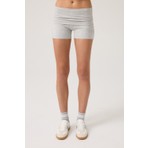 Los Ojos Gri Katlanabilir Bel Detaylı Şort Lounge Shorts
