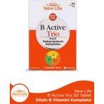 New Life B Active Trio 30 Tablet Vegan B12 Vitamini İçeren Hızlı Emilim Sağlayan Takviye Türkiye Menşeli