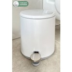 Primanova Cigo Pedallı Çöp Kovası Beyaz İç Kısım Gri M-E41-01-07