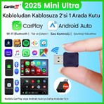 2025 Mini Ultra 5.0 Kablosuz Carplay & Android Auto Adaptör Tak Çalıştır Dual Wifi Hızlı Bağlantı