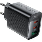 Acefast 67W PD 2X USB-C + USB-A 3 Port Hızlı Şarj Aleti Isı Düşüren GaN Destekli Akım Korumalı Güç Adaptörü iPhone & Android & iPad & MacBook Type-C - A108 (Acefast Türkiye Garantili)