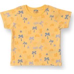 HelloBaby Basic Erkek Palmiye Ağacı Baskılı T-Shirt Erkek Bebek