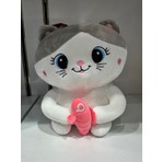 Yumuşak Peluş Kedi Oyuncak Balık Tutan Kedi
