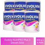 Evolvia NutriPRO Plus 3 Devam Sütü 800 gr x 6 Adet Biberon Maması İçin Özel Formül