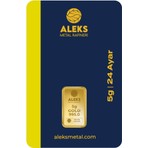 Aleks Metal Rafineri AgaKulche 5 gr 995 24 Ayar AMR Külçe Altın