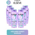 L'Oreal Paris 6'lı Elseve Hydra [Hyaluronic] Pure Arındırıcı Şampuan 300 ml Onarıcı Etki ile Yağlanma Karşıtı