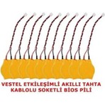 Vestel Faz 1-2 Akıllı Tahta CR2032 Kablolu Soketli Bios Pili 10'lu