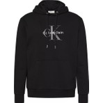 Erkek Kapüşonlu Sweatshirt Ls Eu Monologo 350TERRY - Siyah