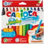 Carioca Keçeli Boya Kal Jumbo Süper Yıkanabilir 12 Renk 40569