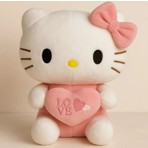 Polly Toys Hello Kitty Peluş Oyuncak 40 cm Pamuk Kumaş Yumuşak Doku ile Kız Çocuklar İçin