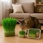 Amon Organik Kedi Çimi (Koruma Fileli)