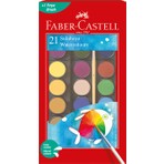 Faber-Castell 21 Renk Büyük Boy Sulu Boya 1 Adet Fırça Hediyeli Canlı