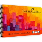 Faber-Castell 35X50 cm Art Karton Kapak Resim Defteri 30 Yaprak 120 gr Kaliteli Kağıt