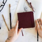 Paperora 12x12 Cm Bordo Sert Kapak Eskiz Defteri 80 Yaprak 140 Gr Tekil Ürün