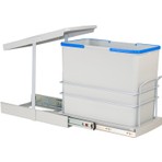 Afeks Pyramith Gri 24 Litre Teleskopik Raylı Çöp Kovası (P-9156) Modern Tasarım