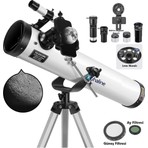 Profesyonel Teleskop 76MM Diyafram 700MM Odak 35X-875X Zoom Ay & Güneş Filtresi+Telefon Tutucu+Tripod