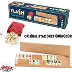 Set De Rummy Okey Semus Star 101 Plus | 104 Fichas De Melamina Con Aspecto Madera | 4 Soportes | Incluye Bolígrafo
