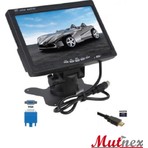 Mutnex 7 Inç VGA Hdmı Monitör - Araç Içi Kullanım Için (Geri Vites Tetikli)