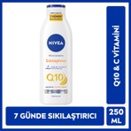 NIVEA Vücut Losyonu Q10 + C Vitamini 250ml, 48 Saat Vücut Nemlendirme, 10 Günde Sıkılaşma, Normal Ciltler için, Vücut Bakım