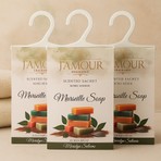 J'Amour 3'lü Paket Marsilya Sabun Kokulu Askılı Dolap ve Çekmece Kokusu