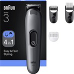 Braun Hepsi Bir Arada Series 3, 4’ü 1 Arada Tıraş Kiti, Keskin Bıçak, 14 Uzunluk, AIO3500
