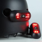 Moto Kask Lambası Bisiklet Arka Lambası  LED Işıklı Sinyal Uyarı Arka Lambası Su Geçirmez