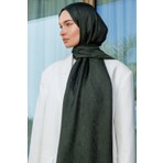 Mooncorn Moren Desen Shine Line Şal Siyah-Haki