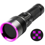 50W 365NM Profesyonel Ultra Güçlü Mor Uv Işık Para Kontrol Feneri Uv Lamba 5800MAH Pil