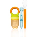 Wee Baby Nanninom Ek Gıdaya Geçiş Seti Turuncu Silikon Uçlu Ergonomik Tasarım 3 Parça