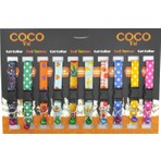 Coco Pet CocoPet Desenli Kedi Boyun Tasması 10 Adet Güvenlik Kilitli Kumaş Aksesuar Renkli ve Eğlenceli