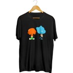 Karikatür Store Minimal Gumball And Darwin Baskılı Unisex Tişört