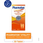 Pharmaton Vitality 30 Tablet Multivitamin ve Mineral İçeren Türkiye Menşeli Takviye Edici Gıda
