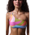 Renkli Beja Halter Bikini Üstü