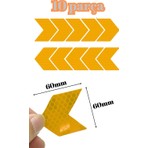 Yüksek Performans 10 Adet Chevron Şekilli Yansıtıcı Sticker Seti Motorlu Motorsuz Tüm Araçlar Için