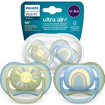 Philips Avent Ultra Air Emzik 0-6 Ay,  2'li Paket, Erkek, SCF085/58