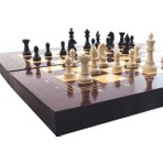 Star Platin Üçlü Oyun Seti (Tavla-Dama-Satranç) 2 Kişilik Büyük Boy MDF Malzeme ile Güvenli Oyun