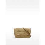 Hasır Efektli Kapaklı Çapraz Çanta